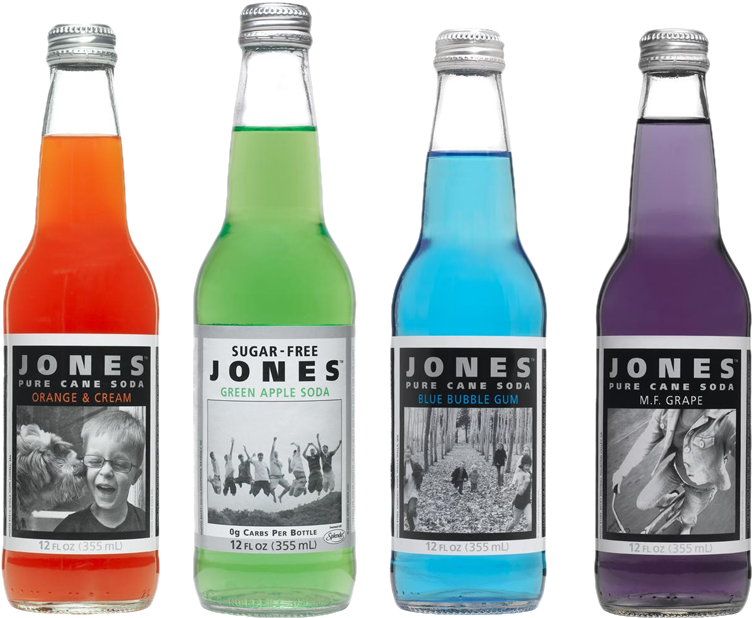 Jones Soda - Jones Soda Jones Sugar Free Soda, Green Apple (843x843), Png Download