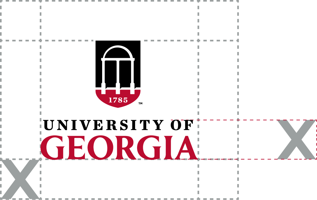 The Minimum Required Clear Space For The Logo Is Defined - University Of Georgia Logo (1080x681), Png Download