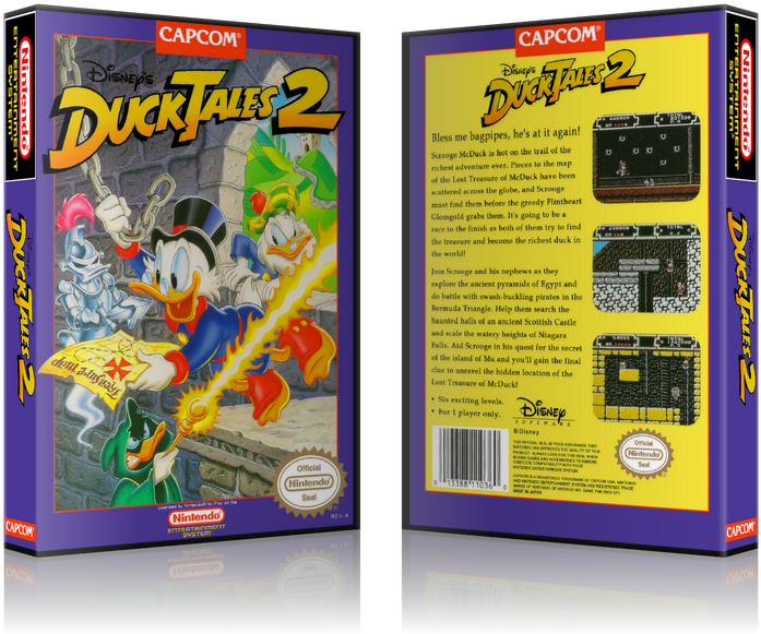 Nes Duck Tales 2 Retail Game Cover To Fit A Ugc Style - Disney Ducktales 2 [entertainment System Game] (900x650), Png Download