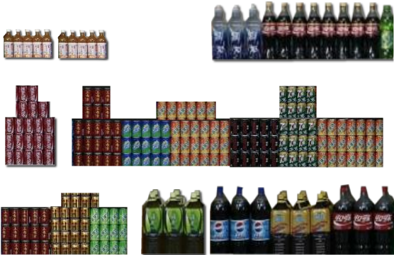 Supermarket Shelf Sodas Alpha Background - Supermarket Wall Texture (575x397), Png Download