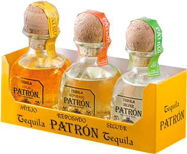 Patron Rainbow Pack 3x 50ml Bottles - Patrón (368x880), Png Download