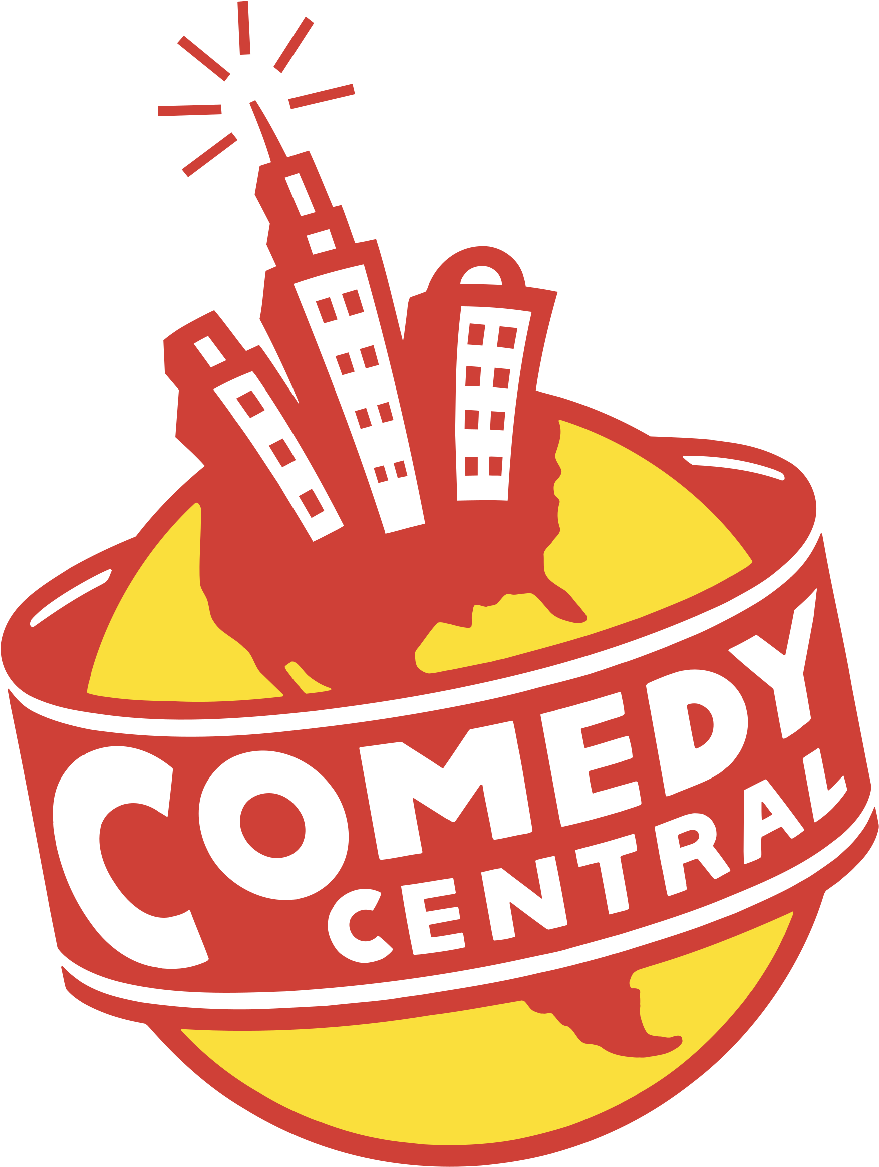 Comedy Central Logo Png Transparent - Evolution Of Comedy Central Logo (2400x2400), Png Download