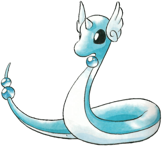 #dragonair From The Official Artwork Set For #pokemon - Dragonair Red And Blue (668x600), Png Download