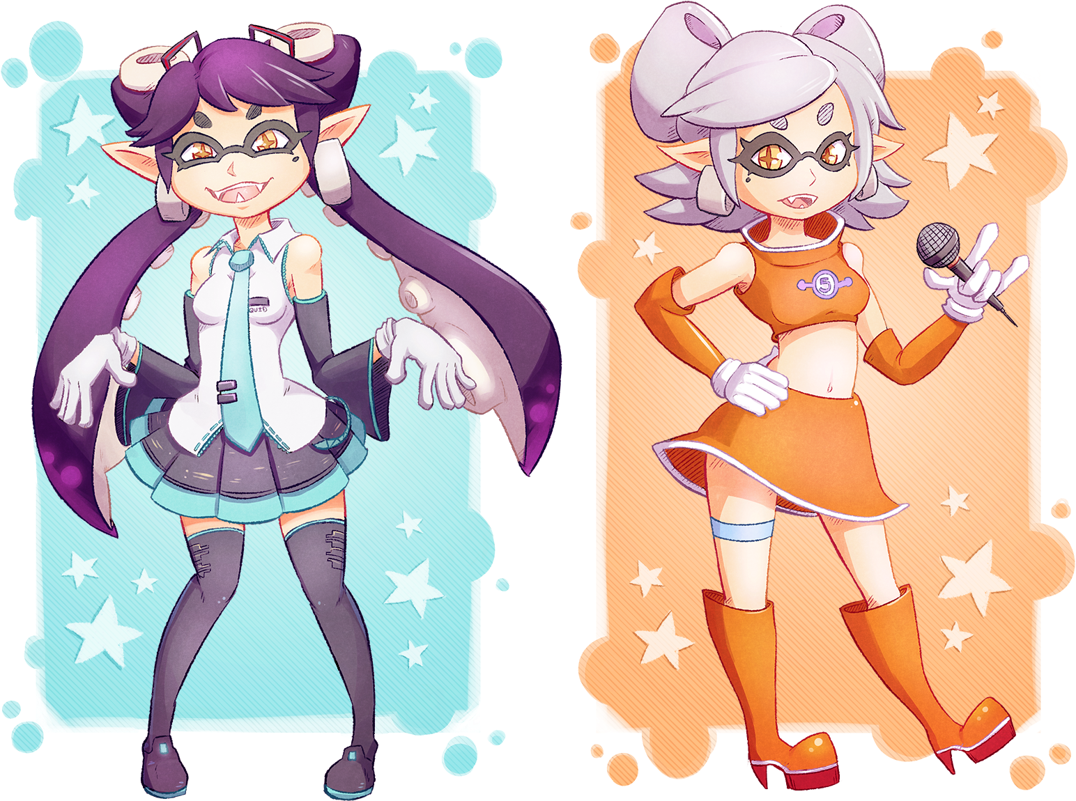 Skeletonež Splatoon Hatsune Miku - Miku Splatoon (1024x768), Png Download