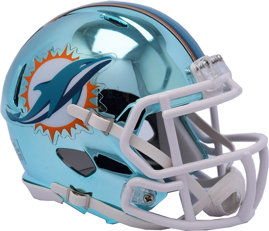 Nfl Miami Dolphins - Miami Dolphins Speed Authentic Full Size Helmet (1000x883), Png Download