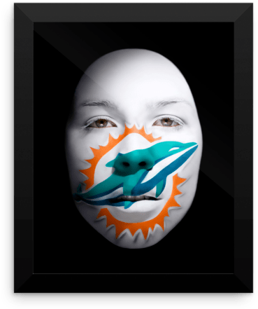 Face Of Miami Dolphins - Illustration (600x600), Png Download