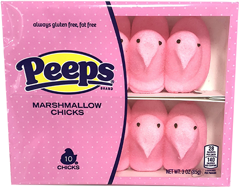 Peeps Pink Marshmallow Chicks 10 Pack - Peeps Marshmallow Chicks (500x500), Png Download