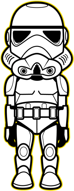 A Ilustradora Kepala Kardus, Tem Um Portfólio De Personagens - Personagens Star Wars Desenho (600x750), Png Download