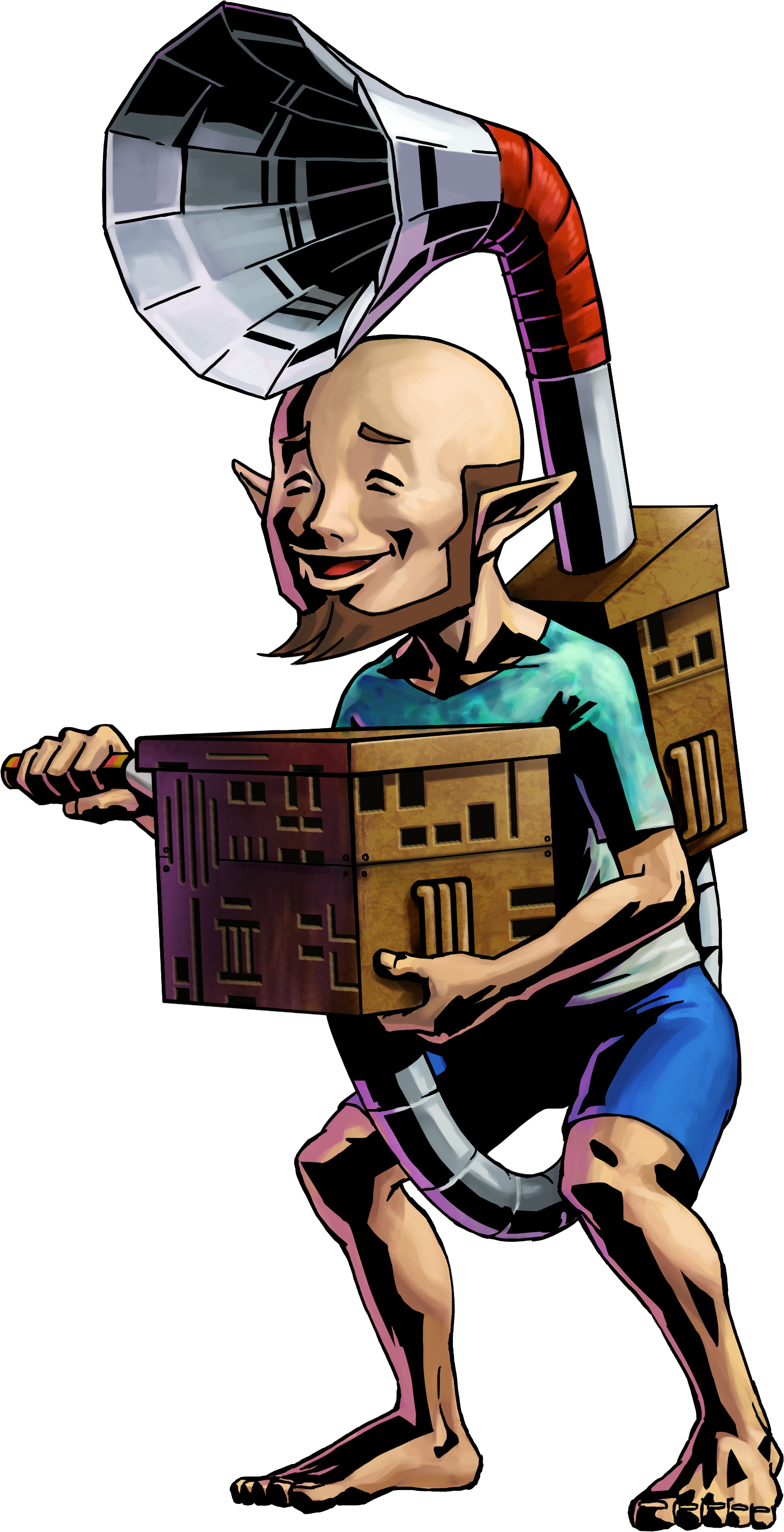 1 Great Fairy Mask - Guru Guru Majora's Mask (1454x2840), Png Download