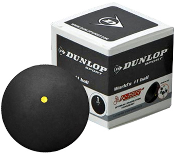 Where Can I Buy Dunlop Single Yellow Dot Squash Balls - Dunlop Competition Squash Ball Black F/s (400x500), Png Download