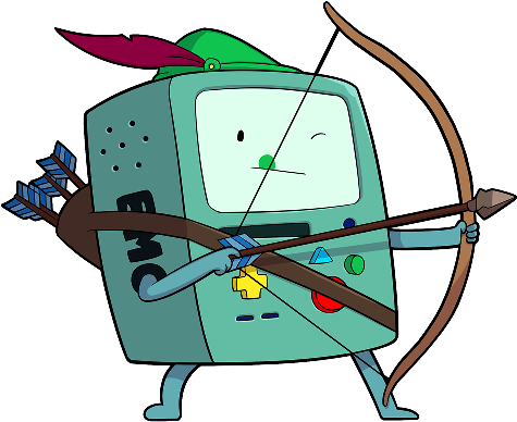 File History - Adventure Time Bmo Robin Hood (500x500), Png Download