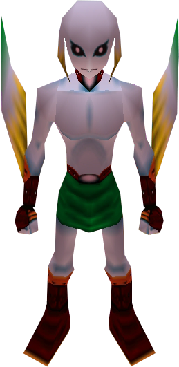 Zoralinkfinspng Zoralinkfinspng - Majora's Mask Zora Link (259x531), Png Download