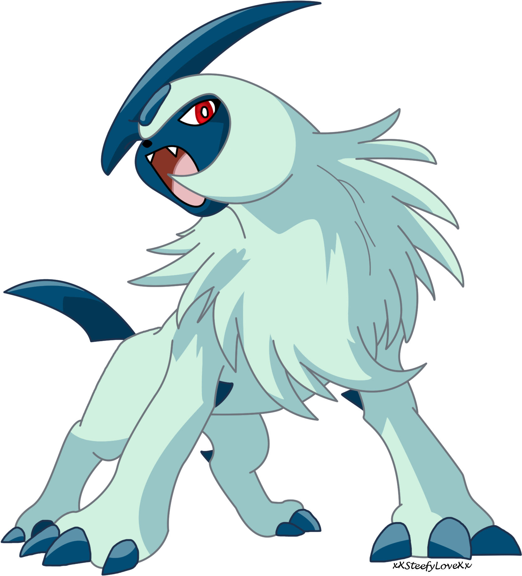 Absol Transparent Base Pokemon Graphic Transparent - Pokemon Absol Png (1900x1900), Png Download
