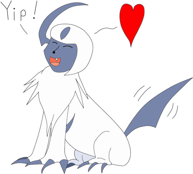 Happy Absol By Metalshadowoverlord On Deviantart - Happy Absol (891x897), Png Download