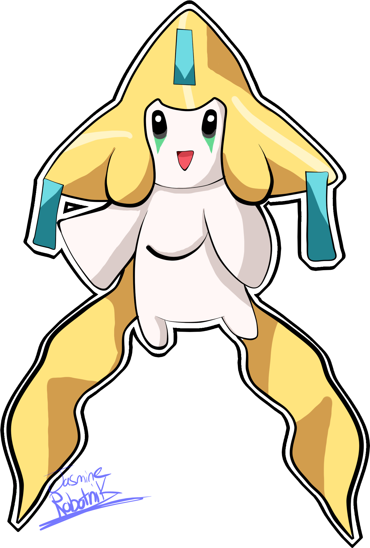 Jirachi - Cartoon (2476x2424), Png Download