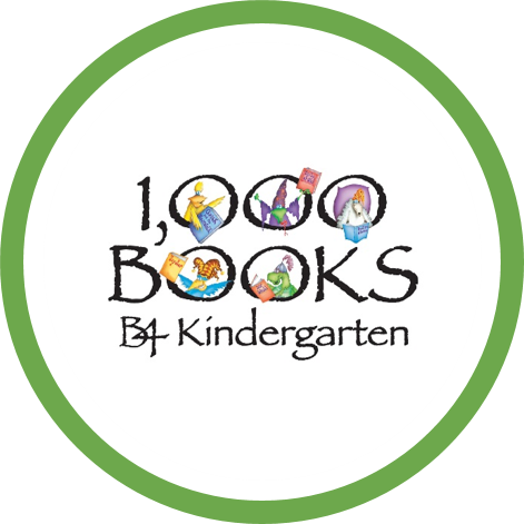 1000booksb4k Green Circle Logo - 1000 Books Before Kindergarten (471x471), Png Download