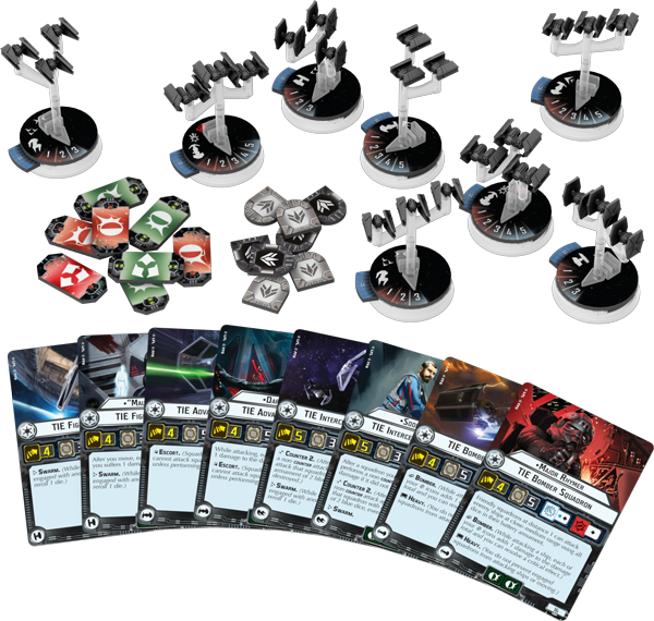 Imperial Squadrons Layout 3 Cards - Star Wars Armada Imperial Fighter Squadrons Expansion (600x570), Png Download