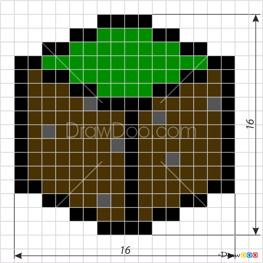 Pixel Art Tortue Ninja (1000x1000), Png Download