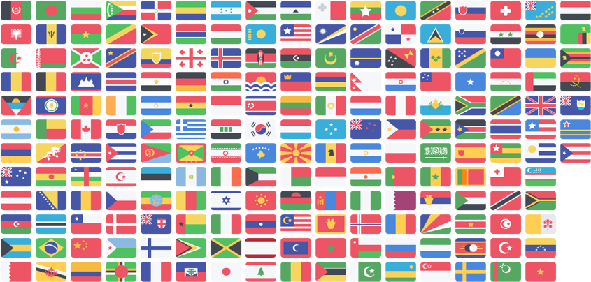 Iconos-paises - National Flag (864x422), Png Download