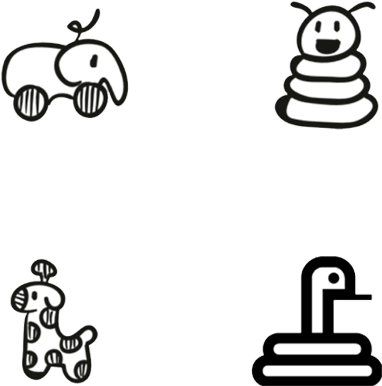 Iconos De Animales Graffiti Pintado A Mano - Portable Network Graphics (1024x600), Png Download
