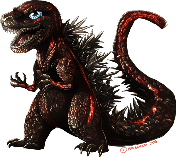 Image Library Stock Chibi Shin Godzilla By Natsuakai - Shin Godzilla No Background (600x536), Png Download