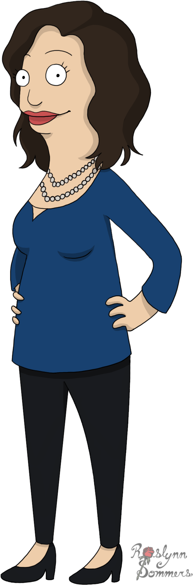 Olivia In Bob - Bobs Burgers Art Style (1000x1966), Png Download
