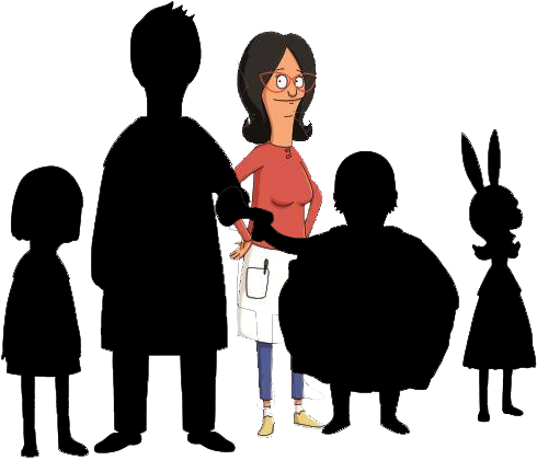 He Is The Proprietor Of A Burger Restaurant Which He - Bob's Burgers Silhouette (525x432), Png Download