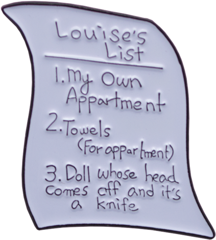 Louise Belchers Christmas List - Bobs Burgers Enamel Pins (480x480), Png Download