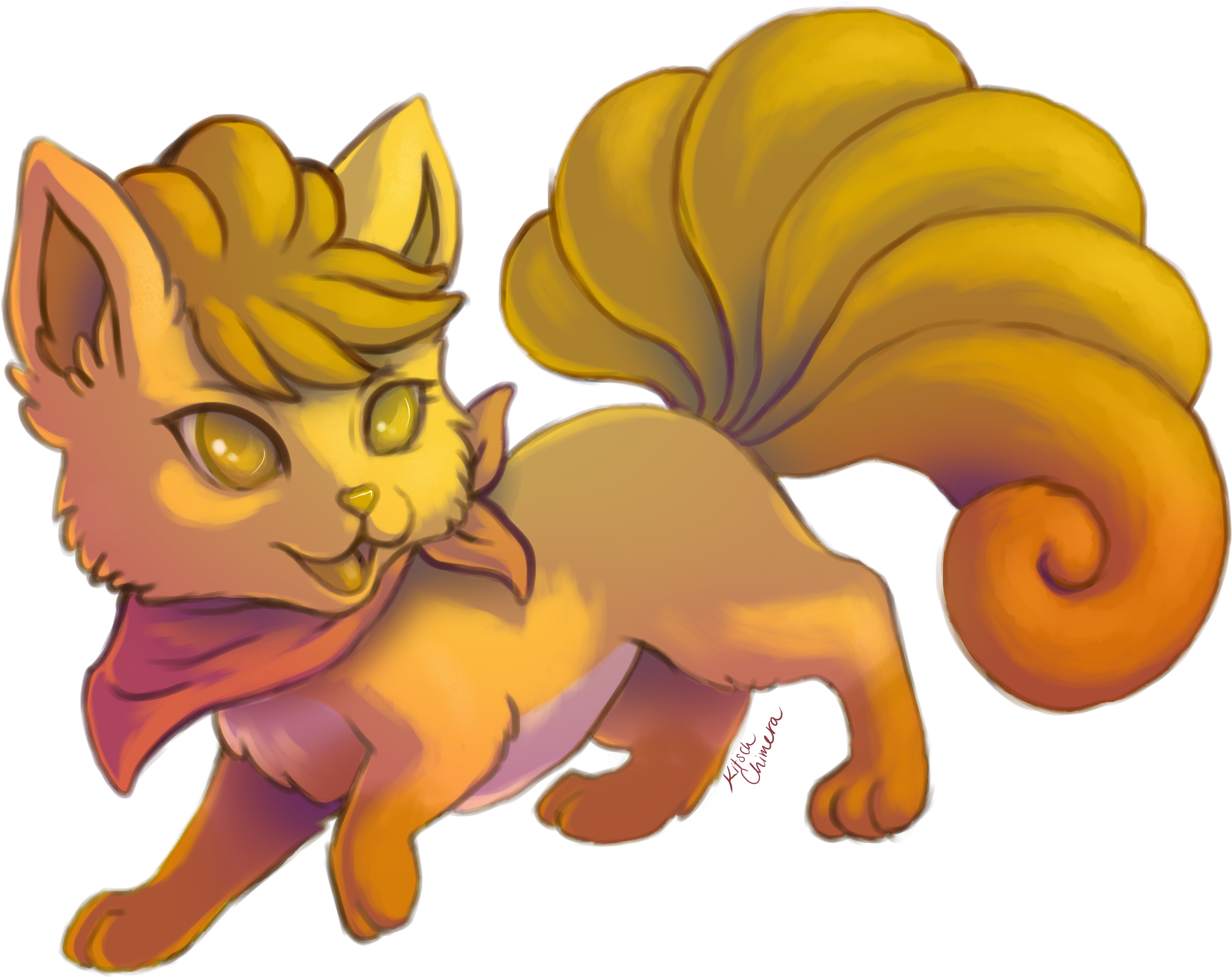 Vulpix - Cartoon (3300x2550), Png Download