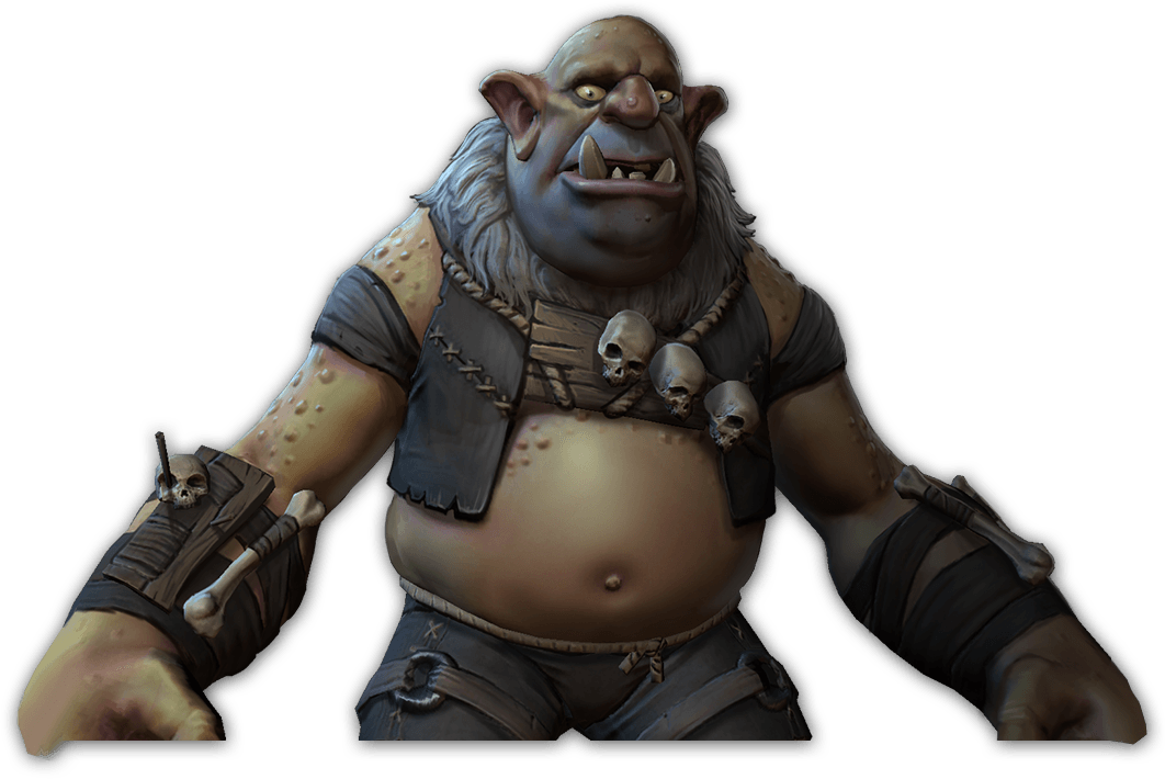 Ogre Enemy - Dumb Ogre (1062x710), Png Download