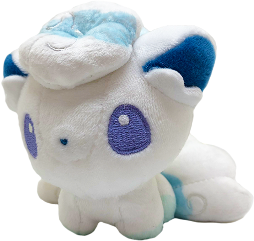 Alolan Vulpix Keychain Plushie - Pokémon (745x605), Png Download
