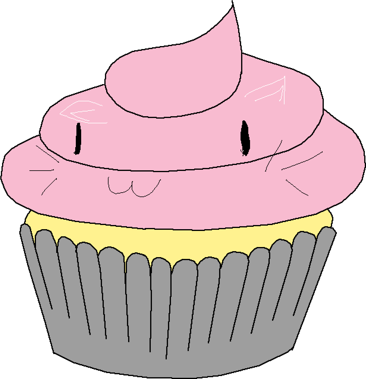 Natsuki Cupcake - Cupcake (1400x1400), Png Download