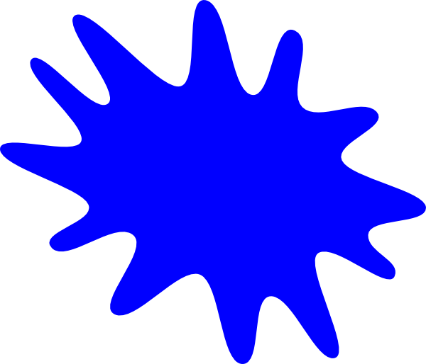 Blue Paint Splat Clip Art At Clker Com Vector Clip - Humbrol German Field Grey (600x514), Png Download