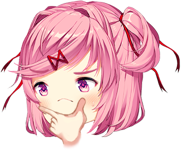 152kib, 367x327, Natsuki Thinks - Doki Doki Literature Club Natsuki Ending (367x327), Png Download