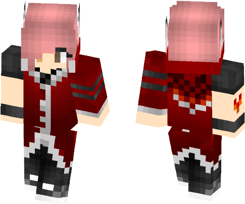 Natsuki In A Karou Coat - Minecraft (584x497), Png Download