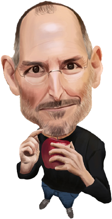 Flounder Clipart - Steve Jobs Cartoon Png (500x500), Png Download