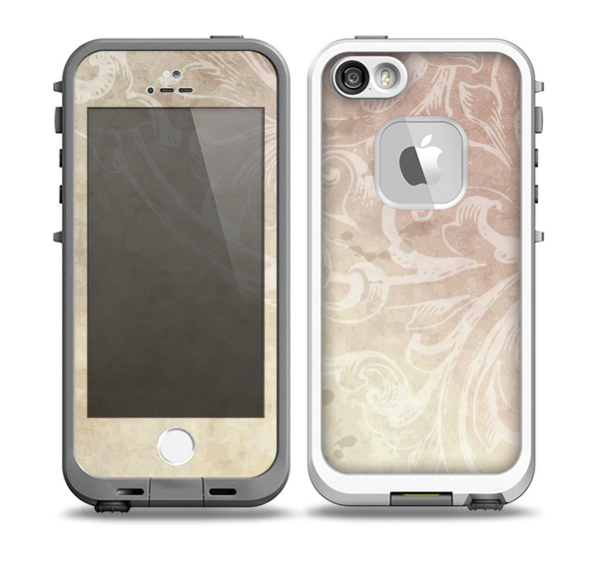 The Tan Vintage Subtle Laced Texture Skin For The Iphone - Lifeproof Fre Protective Waterproof Case - Glacier (600x569), Png Download