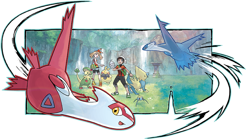 Oras Latias & Latios - Pokemon Rubi Omega Y Zafiro Alfa (842x595), Png Download