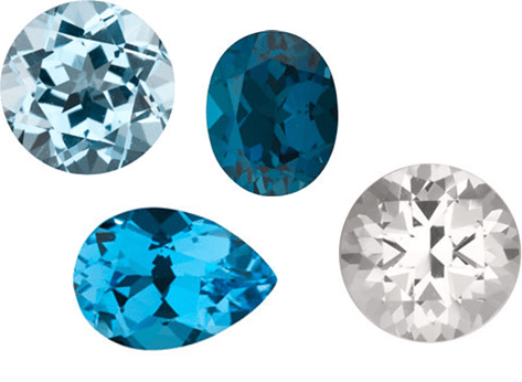 Topaz Group - Natural Fine Sky Blue Topaz - Round - Brazil - Top (473x346), Png Download