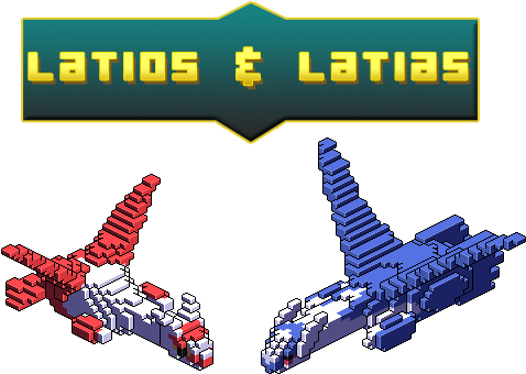 [mount] Latios & Latias - Latios Latias (650x450), Png Download