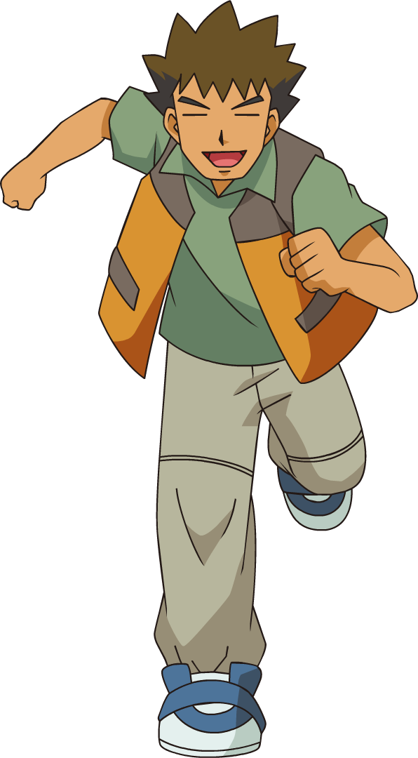 Brock Pokemon Png - Brock The Trainer (596x1080), Png Download