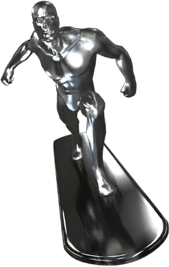 Silver Surfer - Silver Surfer Marvel Png (300x420), Png Download