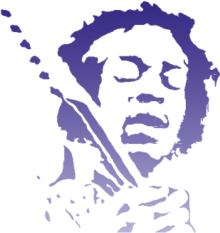 Jimi Hendrix Vector - Jimi Hendrix Silhouette (400x400), Png Download
