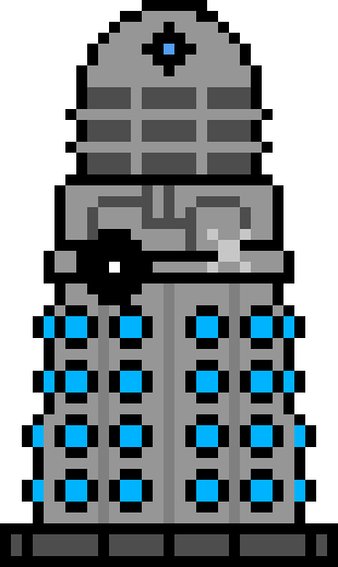 Pixel-dalek - Dalek Pixel Art (310x520), Png Download
