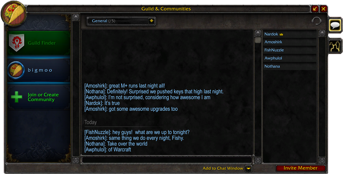 The New Communities Feature Was Somewhat Behind The - World Of Warcraft (1280x700), Png Download