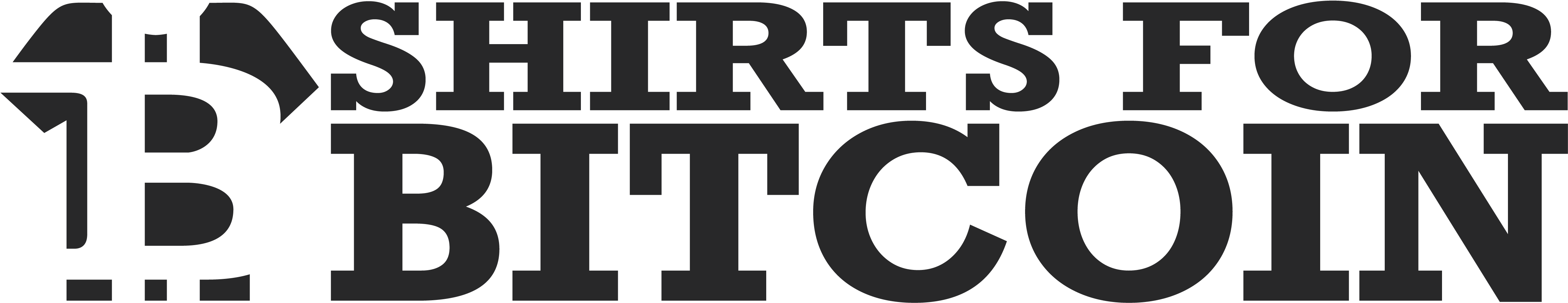 Shirts For Bitcoin - Bitcoin (4763x1121), Png Download