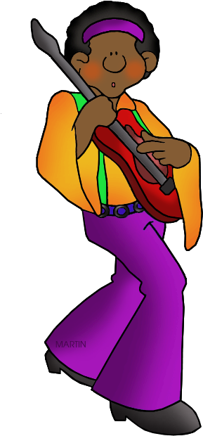 Jimi Hendrix - Clip Art (325x650), Png Download