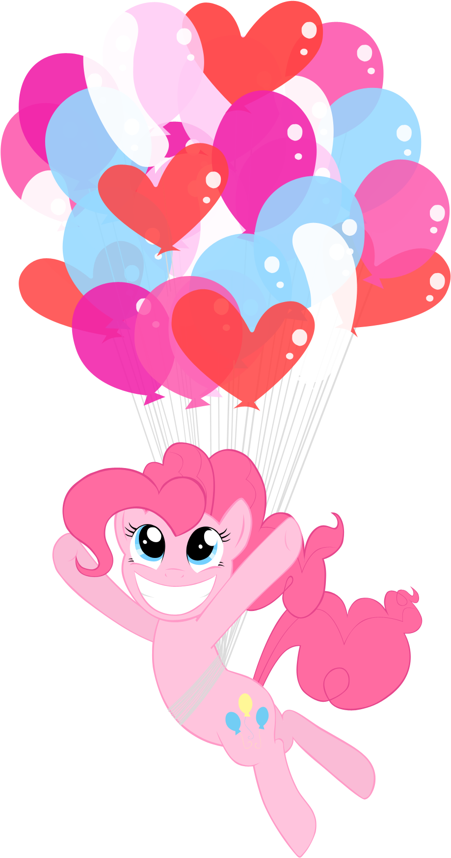 Pinkie Pie Balloons Vector By Hollulu - My Little Pony Pinkie Pie Balloons (1000x1774), Png Download