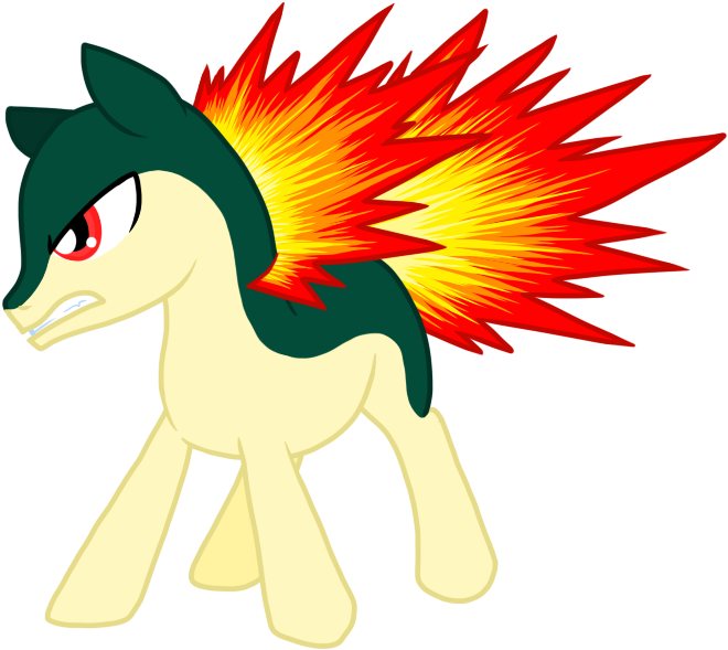 Nukeleer, Crossover, Pokémon, Ponified, Safe, Typhlosion - Cartoon (687x619), Png Download