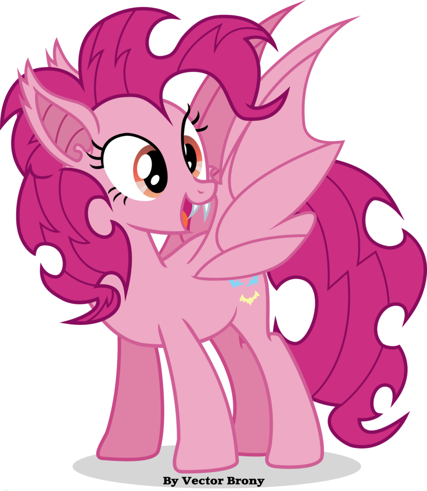 Drawn Bat Pinkie Pie - My Little Pony Pinkie Bat (833x958), Png Download